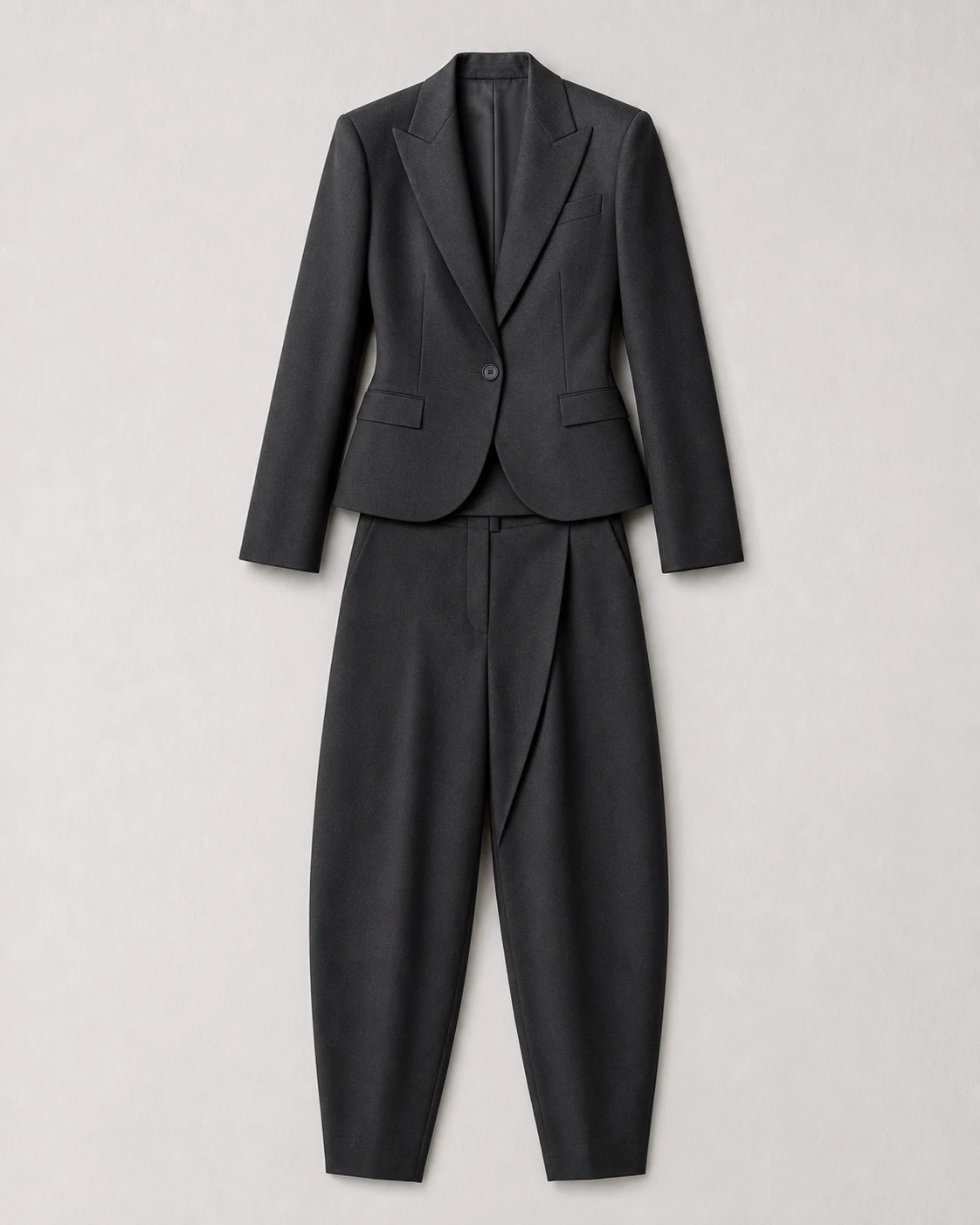 Black business suit reference for AI clothes changer