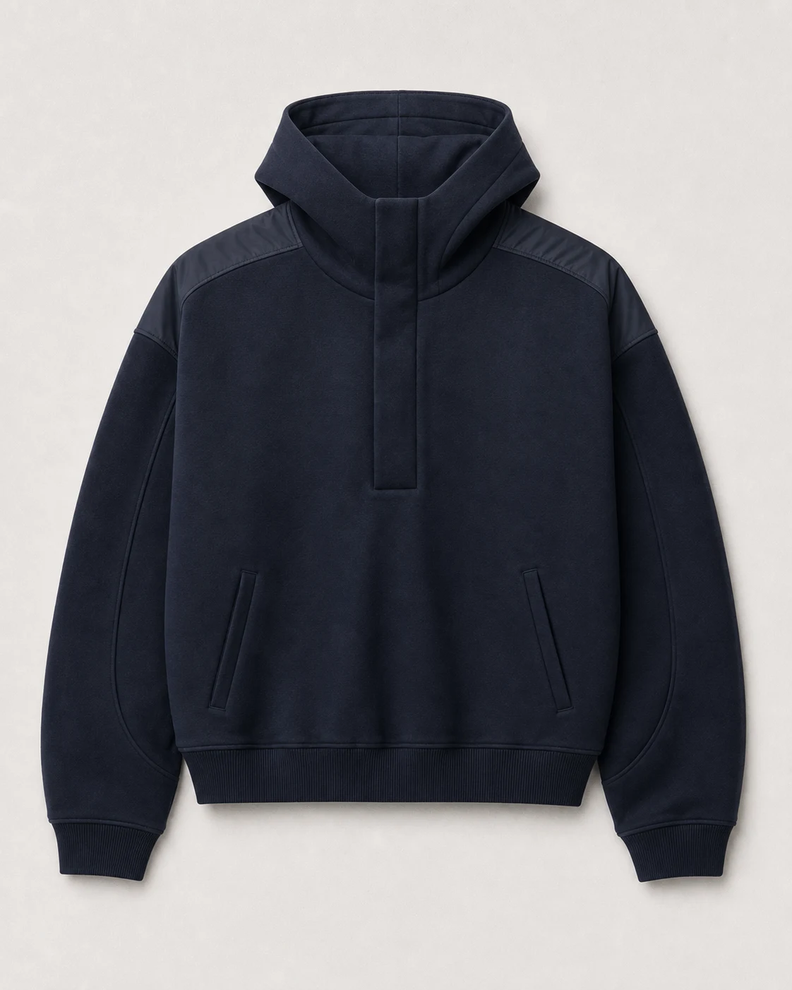 Navy streetwear hoodie for AI clothes swap