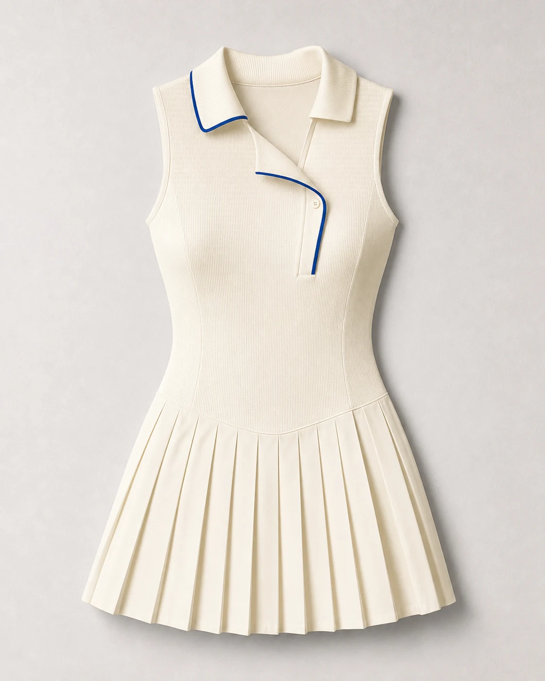 White tennis dress for a themed AI outfit