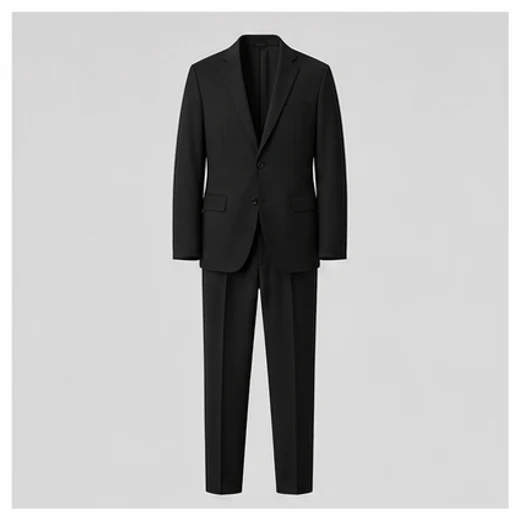 Black business suit reference for AI clothes changer