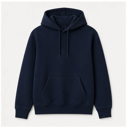 Navy streetwear hoodie for AI clothes swap